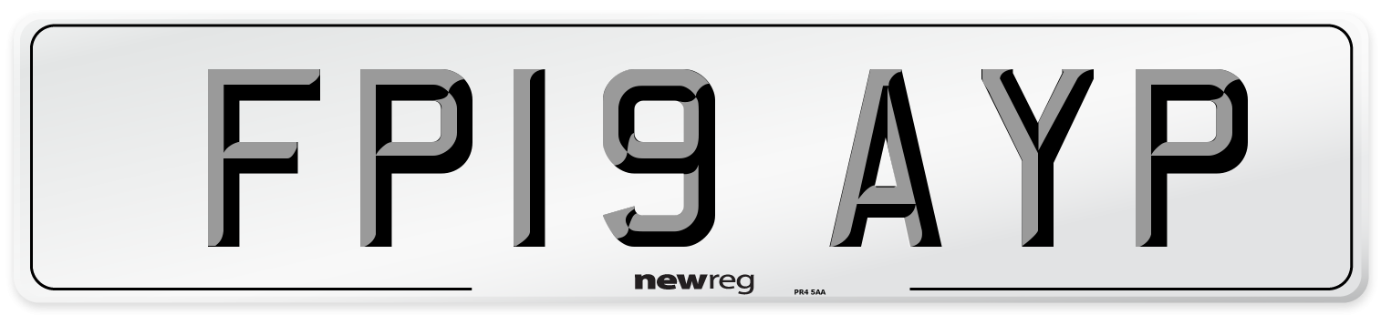 FP19 AYP Number Plate from New Reg